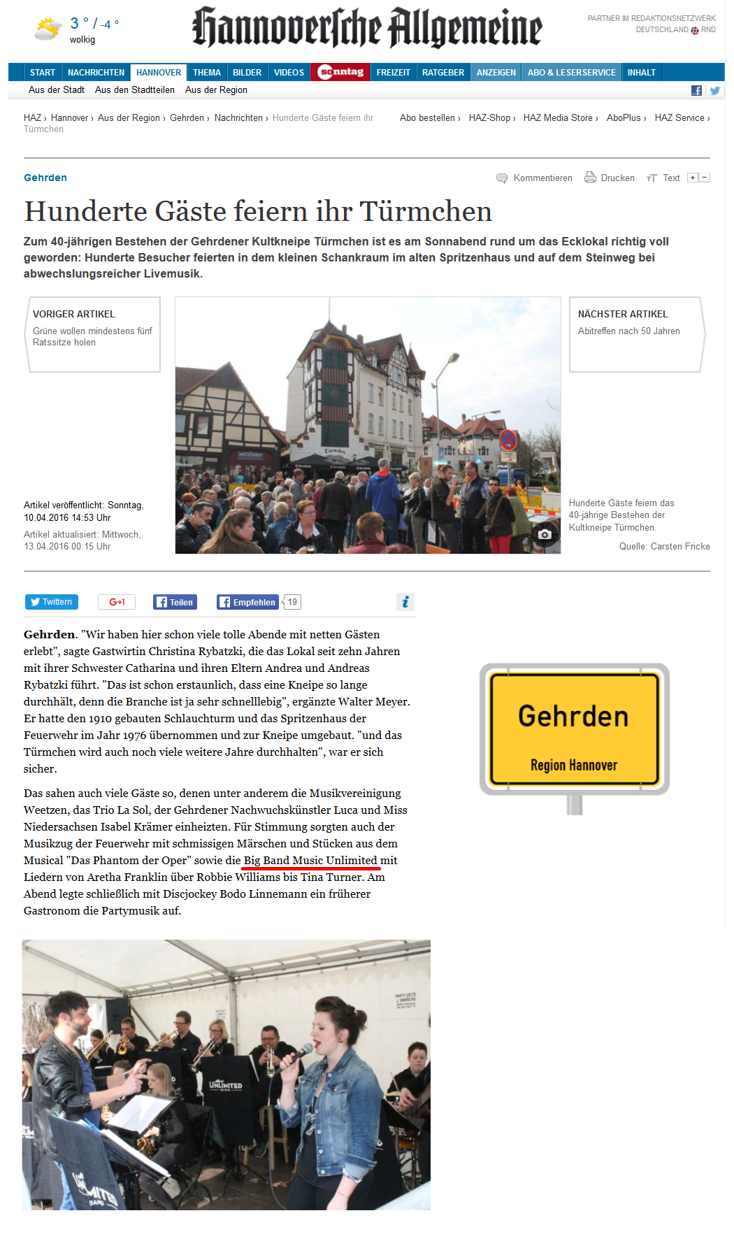 Hunderte Gäste feiern ihr Türmchen